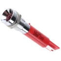 RS PRO Red Panel Mount Indicator 12V dc 20mA Solder Tab Termination Recessed 210-428