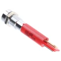 RS PRO Red Panel Mount Indicator 12V dc 20mA Solder Tab Termination Recessed 210-428