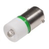 RS PRO Green Indicator Lamp Single Chip LED, BA9 Base, 10 mm Diameter, 24 mm Length, Peak Wavelength 525 nm, Model 209-440