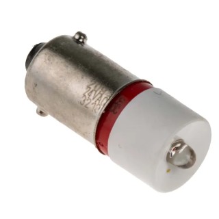 RS PRO Red Indicator Lamp Single Chip LED, 24 V AC/DC, BA9 Base, 10 mm Diameter 209-478