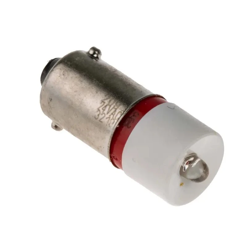 RS PRO Red Indicator Lamp Single Chip LED, 24 V AC/DC, BA9 Base, 10 mm Diameter 209-478
