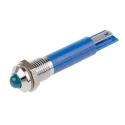 RS PRO Blue Panel Mount Indicator 12V dc 20mA Solder Tab Termination Prominent Bezel 210-541
