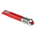 RS PRO Red Panel Mount Indicator 24V AC 20mA Silver Bezel Prominent 210-579