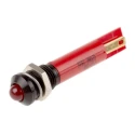 RS PRO Red Panel Mount Indicator 12V AC 20mA Solder Tab Termination Prominent Bezel 210-591