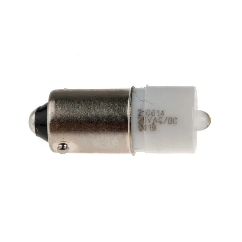 RS PRO White Indicator Lamp Single Chip, 28 V AC/DC, BA9 Base, 10 mm Diameter 210-614