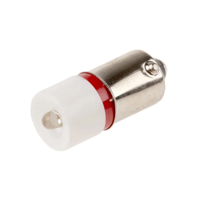 RS PRO Red Indicator Lamp Single Chip BA9 Base 10 mm Diameter 48 V AC/DC 210-636