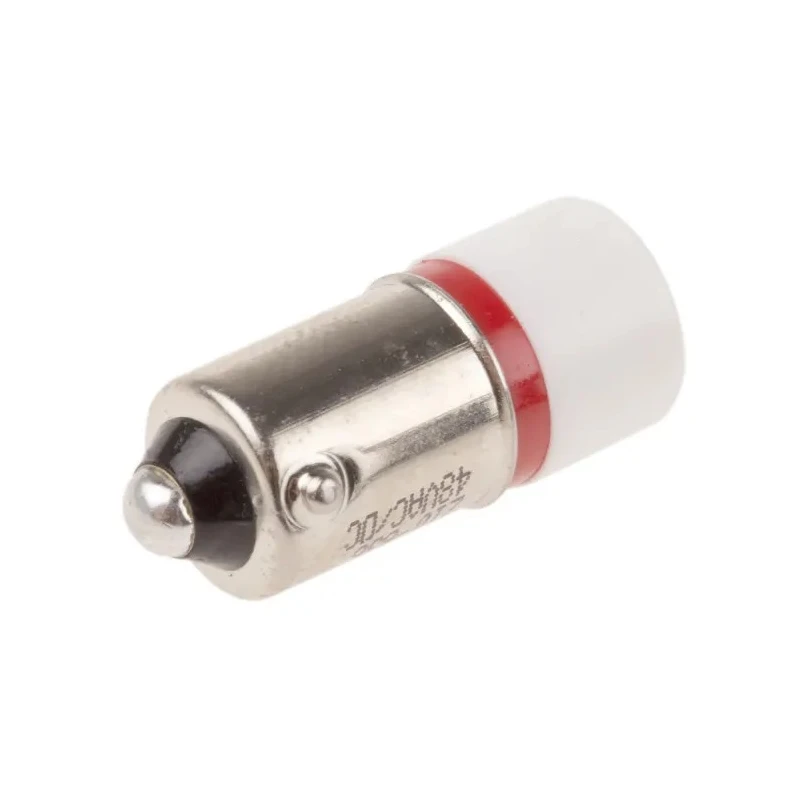 RS PRO Red Indicator Lamp Single Chip BA9 Base 10 mm Diameter 48 V AC/DC 210-636