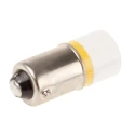 RS PRO Yellow Indicator Lamp Single Chip LED, BA9 Base, 10 mm Diameter, 60 V AC/DC, 6 mA Current, 587 nm Peak 210-204