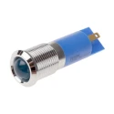 RS PRO Blue Panel Mount Indicator 12V IP67 Silver Bezel Prominent IP67
