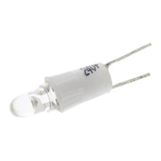 RS PRO White Indicator Lamp Single Chip Bi-Pin LED 24 V AC/DC 4.25 mm Diameter 17 mm Length 210-715