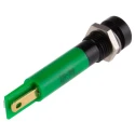 RS PRO Green Panel Mount Indicator 24V AC 20mA Solder Tab Termination Recessed 210-709