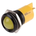 RS PRO Yellow Panel Mount Indicator 230V AC 3mA Prominent Bezel 210-721