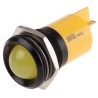 RS PRO Yellow Panel Mount Indicator 230V AC 3mA Prominent Bezel 210-721