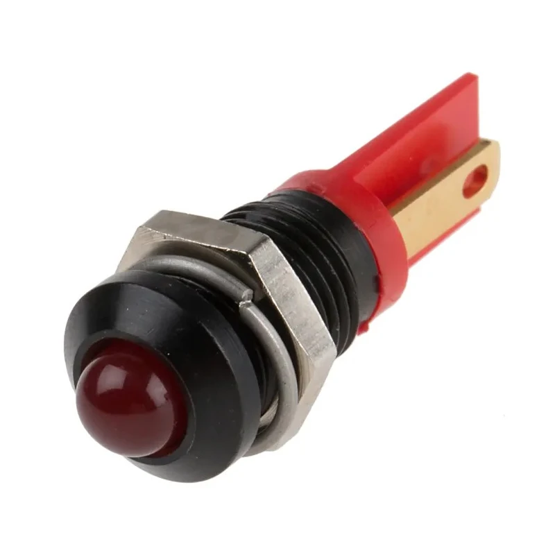 RS PRO Red Panel Mount Indicator, 2V DC, 20mA, Solder Tab Termination, Prominent Bezel 210-771