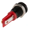 RS PRO Red Panel Mount Indicator, 2V DC, 20mA, Solder Tab Termination, Prominent Bezel 210-771