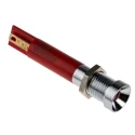 RS PRO Red Panel Mount Indicator 12V DC 20mA Solder Tab Termination Recessed Bezel 8mm 210-945