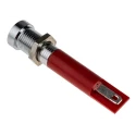 RS PRO Red Panel Mount Indicator 12V DC 20mA Solder Tab Termination Recessed Bezel 8mm 210-945