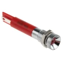 RS PRO Red Panel Mount Indicator, 24V dc, 20mA, Solder Tab Termination, Recessed Bezel, Model 210-951