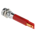 RS PRO Red Panel Mount Indicator, 24V dc, 20mA, Solder Tab Termination, Recessed Bezel, Model 210-951