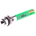 RS PRO Green Panel Mount Indicator 110V AC 6mA Solder Tab Termination Recessed 211-099