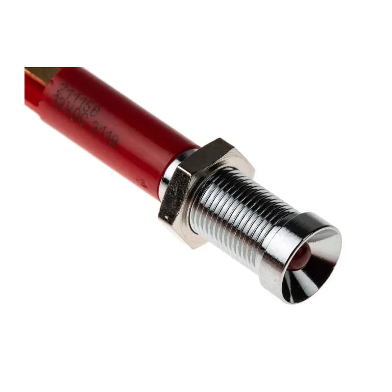 RS PRO Red Panel Mount Indicator 12V dc 20mA Solder Tab Termination Recessed Bezel 211-156
