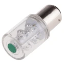 RS PRO LED Lamp Green BA15d 6 High Intensity LEDs 360° Illumination RoHS Compliant 211-184