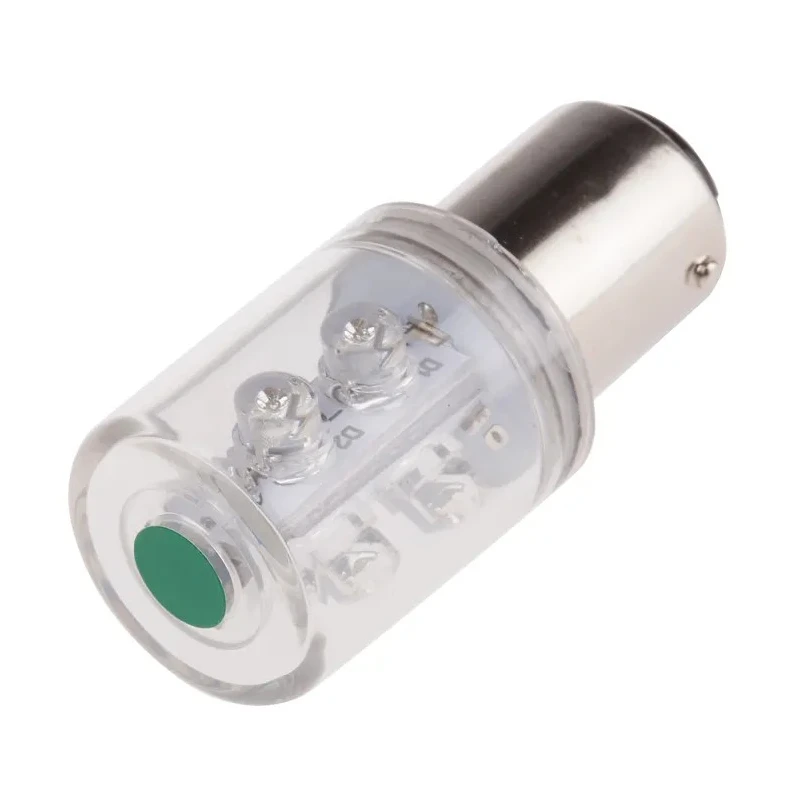 RS PRO LED Lamp Green BA15d 6 High Intensity LEDs 360° Illumination RoHS Compliant 211-184