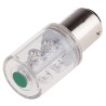 RS PRO LED Lamp Green BA15d 6 High Intensity LEDs 360° Illumination RoHS Compliant 211-184