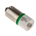 RS PRO Green Indicator Lamp Single Chip, 28 V AC/DC, BA9 Base, 10 mm Diameter 210-620
