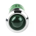 RS PRO Green Panel Mount Indicator 12V DC 20mA Solder Tab Termination Prominent Bezel 211-279