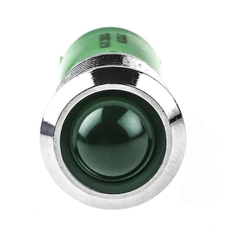 RS PRO Green Panel Mount Indicator 12V DC 20mA Solder Tab Termination Prominent Bezel 211-279