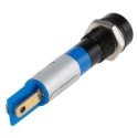 RS PRO Blue Panel Mount Indicator 24V DC 17mA Solder Tab Termination IP67 Recessed 211-421