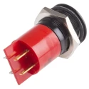 RS PRO Red Panel Mount Indicator, 24 V AC/DC, 20mA, Solder Tab Termination, Prominent Bezel 211-459