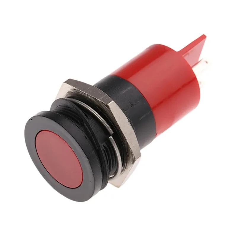 RS PRO Red Panel Mount Indicator, 12V, 20mA, Flush Bezel, Solder Tab Termination 211-471