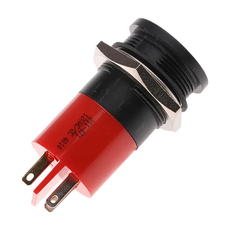 RS PRO Red Panel Mount Indicator, 12V, 20mA, Flush Bezel, Solder Tab Termination 211-471