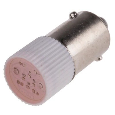 RS PRO Red Indicator Lamp Multichip 12V DC BA9 Base 10mm Diameter 210-888