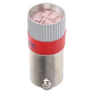 RS PRO Red Indicator Lamp Multichip 24V dc BA9 Base 10 mm Diameter 210-901