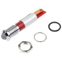 RS PRO Red Panel Mount Indicator, 24 V AC/DC, 20mA, Solder Tab Termination, IP67, Prominent Bezel 211-516