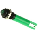 RS PRO Green Panel Mount Indicator with Prominent Bezel, IP67 Rated, 24 V AC/DC, 20mA, Solder Tab Termination 211-550