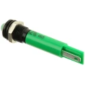 RS PRO Green Panel Mount Indicator with Prominent Bezel, IP67 Rated, 24 V AC/DC, 20mA, Solder Tab Termination 211-550