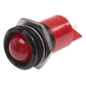 RS PRO Red Panel Mount Indicator 24 V AC/DC, 20mA, Solder Tab Termination, Prominent Bezel 211-623