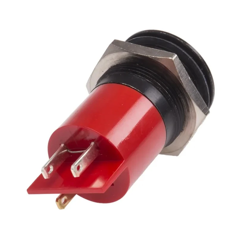 RS PRO Red Panel Mount Indicator 24 V AC/DC, 20mA, Solder Tab Termination, Prominent Bezel 211-623