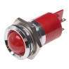 RS PRO Red Panel Mount Indicator 12V 20mA Solder Tab Termination IP67 Prominent Bezel 211-667