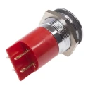 RS PRO Red Panel Mount Indicator 12V 20mA Solder Tab Termination IP67 Prominent Bezel 211-667
