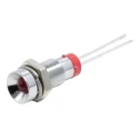RS PRO Red Panel Mount Indicator, 2V DC, 20mA, Lead Termination, Recessed Bezel, Silver 211-780