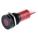 RS PRO Red Panel Mount Indicator, 12 V AC, 12 V DC, 20 mA, Solder Tab Termination, Flush Bezel 211-847