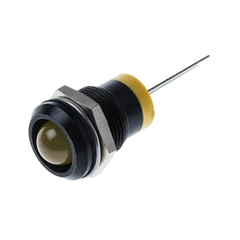 RS PRO Yellow Panel Mount Indicator 2V DC 20mA Prominent Bezel 12mm Mount Hole 211-853
