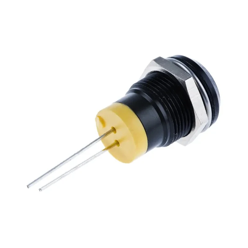 RS PRO Yellow Panel Mount Indicator 2V DC 20mA Prominent Bezel 12mm Mount Hole 211-853