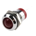 RS PRO Red Panel Mount Indicator, 2V dc, 20mA, Silver Prominent Bezel 12mm Mount Hole 211-954