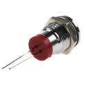 RS PRO Red Panel Mount Indicator, 2V dc, 20mA, Silver Prominent Bezel 12mm Mount Hole 211-954